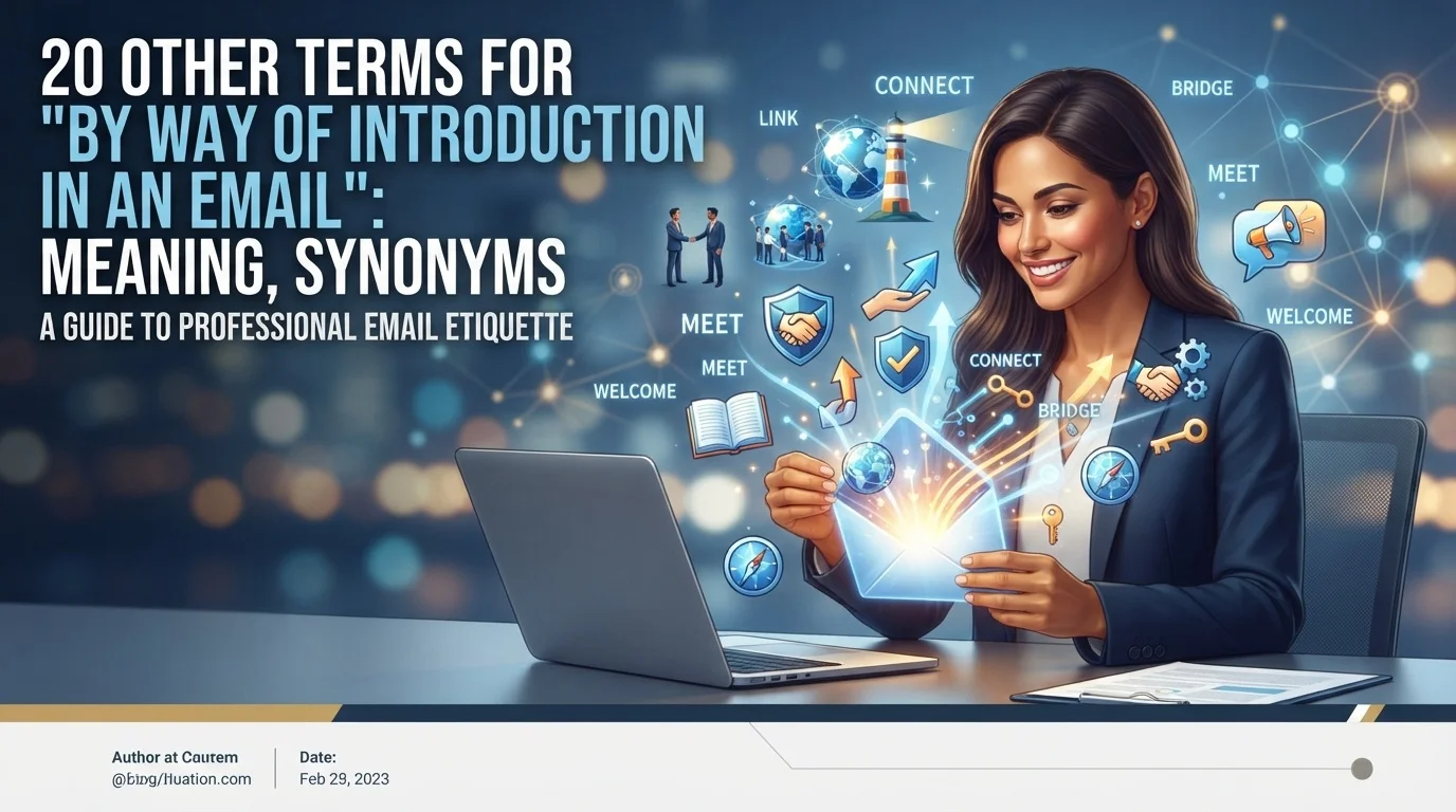 Other Terms For “By Way of Introduction in an Email” Meaning, Synonyms