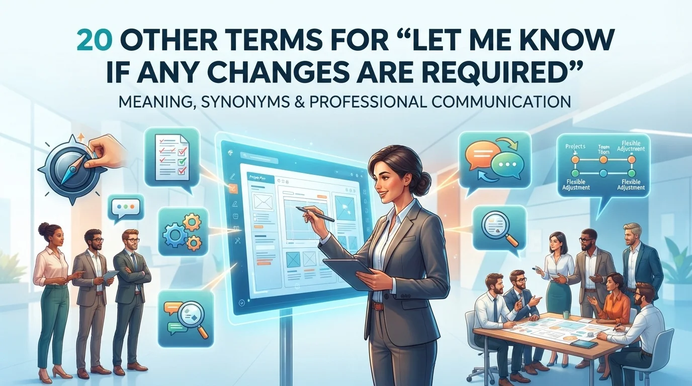 Other Terms For “Let Me Know If Any Changes Are Required” Synonyms