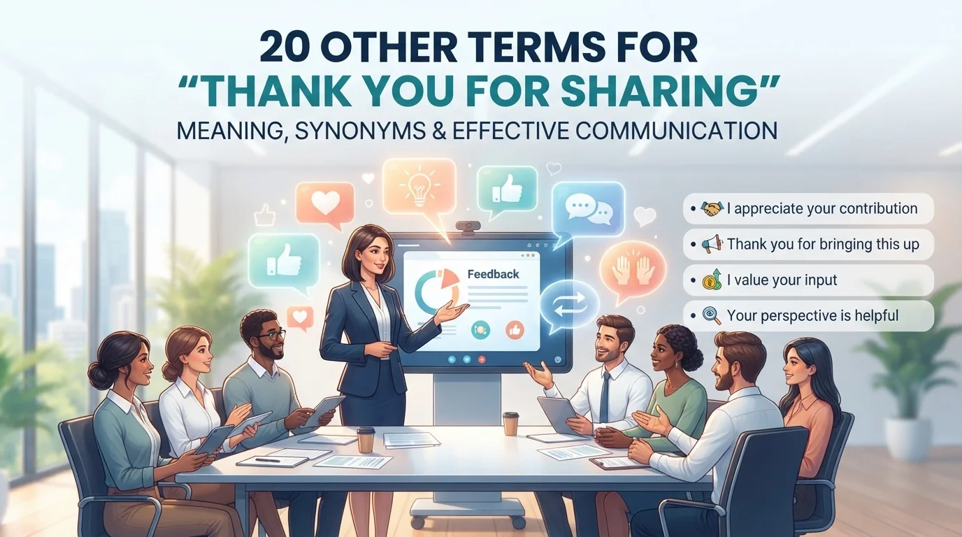 Other Terms For “Thank You for Sharing” Meaning, Synonyms