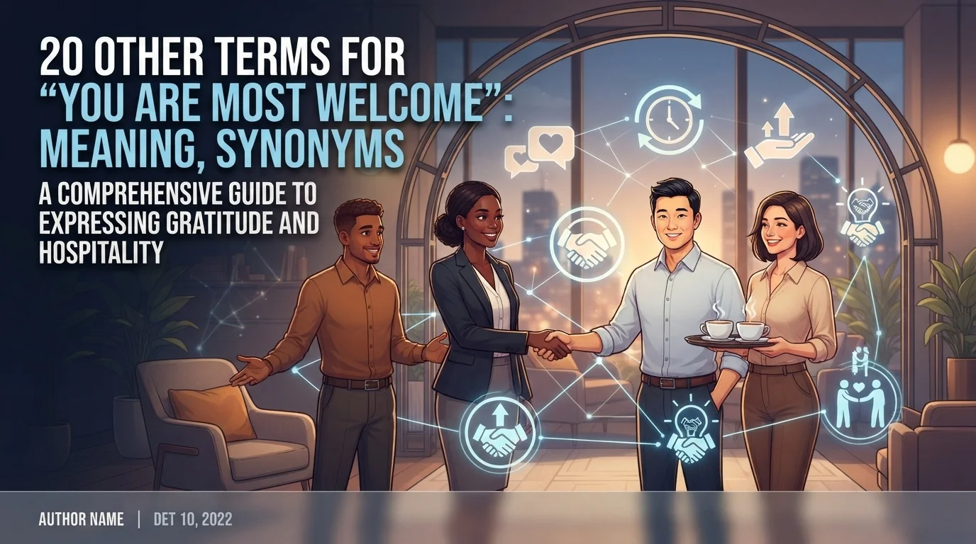 Other Terms For “You Are Most Welcome” Meaning, Synonyms