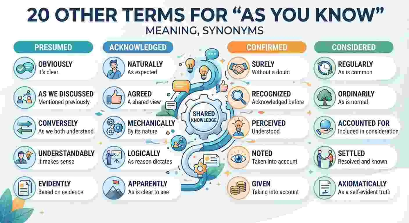 Other Terms for “As You Know” Meaning, Synonyms