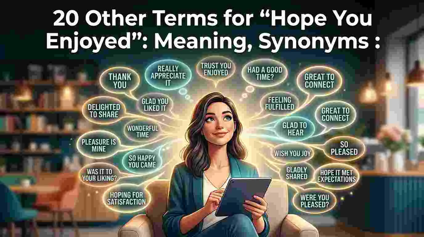 Other Terms for “Hope You Enjoyed” Meaning, Synonyms