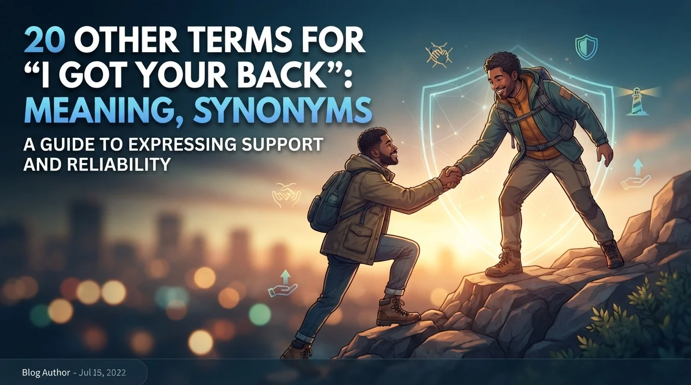 Other Terms for “I Got Your Back” Meaning, Synonyms