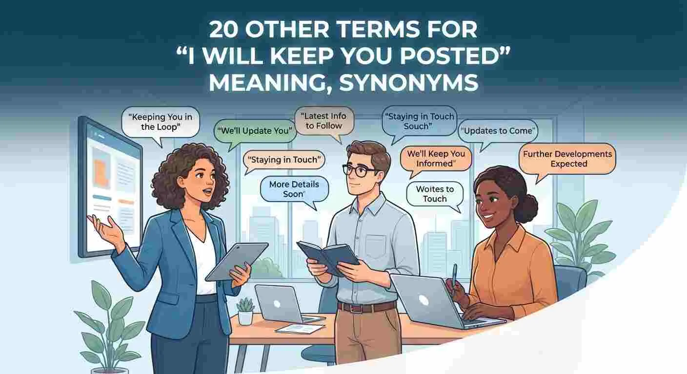 Other Terms for “I Will Keep You Posted” Meaning, Synonyms