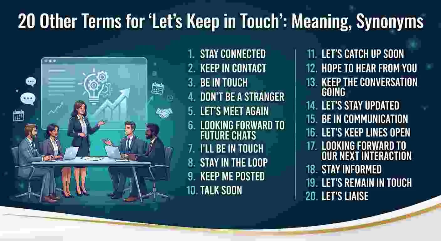 Other Terms for “Let’s Keep in Touch” Meaning, Synonyms