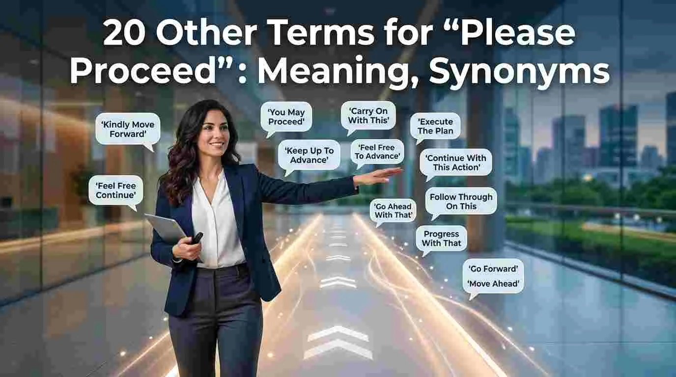 Other Terms for “Please Proceed” Meaning, Synonyms
