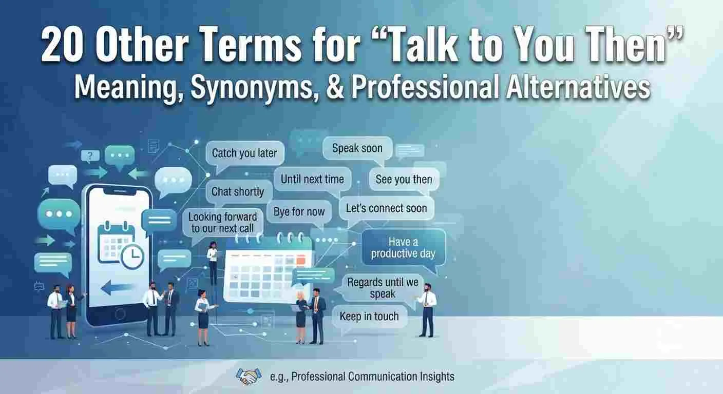 Other Terms for “Talk to You Then” Meaning, Synonyms