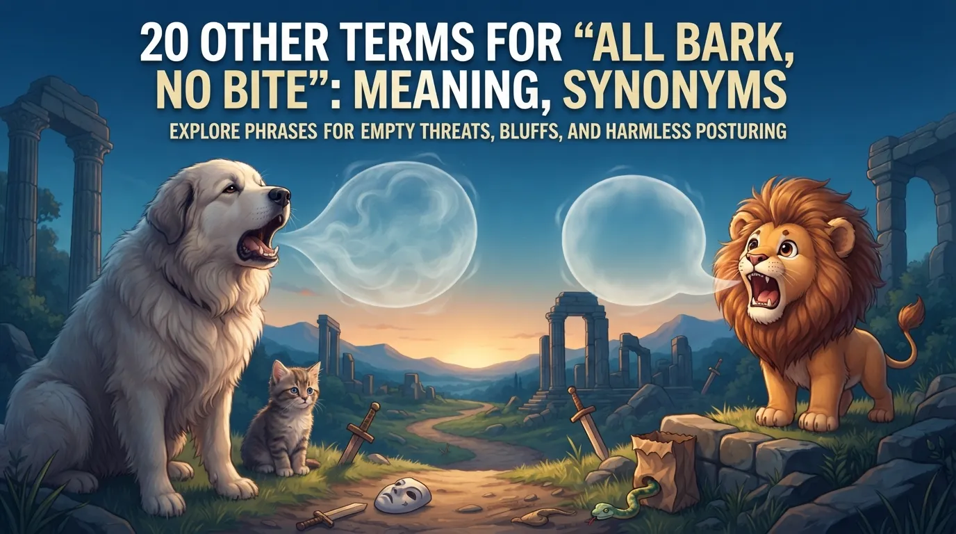 Other Terms for “All Bark, No Bite”: Meaning, Synonyms