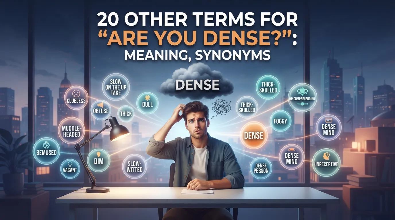 Other Terms for “Are You Dense?”: Meaning, Synonyms