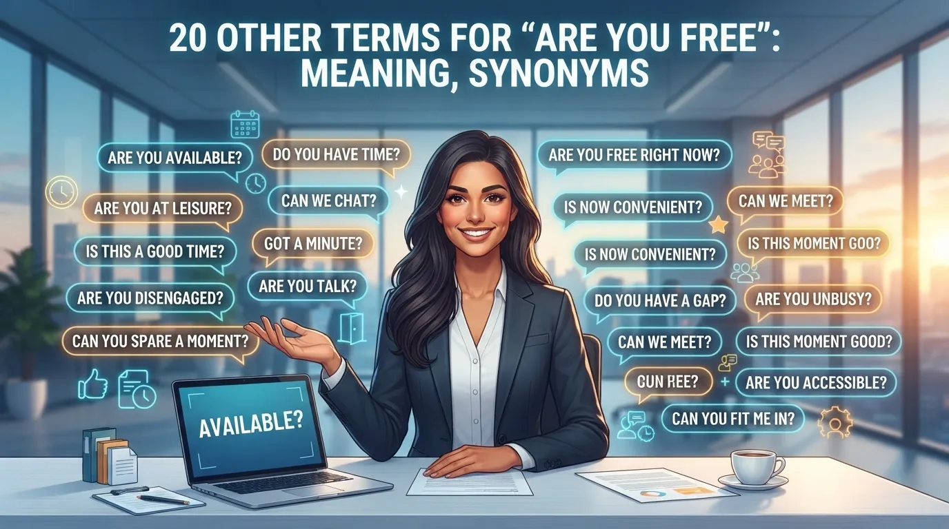 Other Terms for “Are You Free”: Meaning, Synonyms