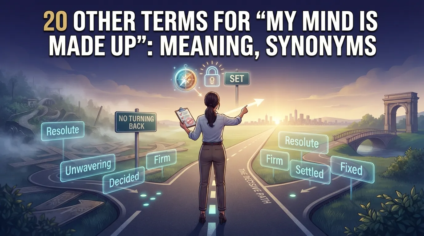 Other Terms For “My Mind Is Made Up”: Meaning, Synonyms
