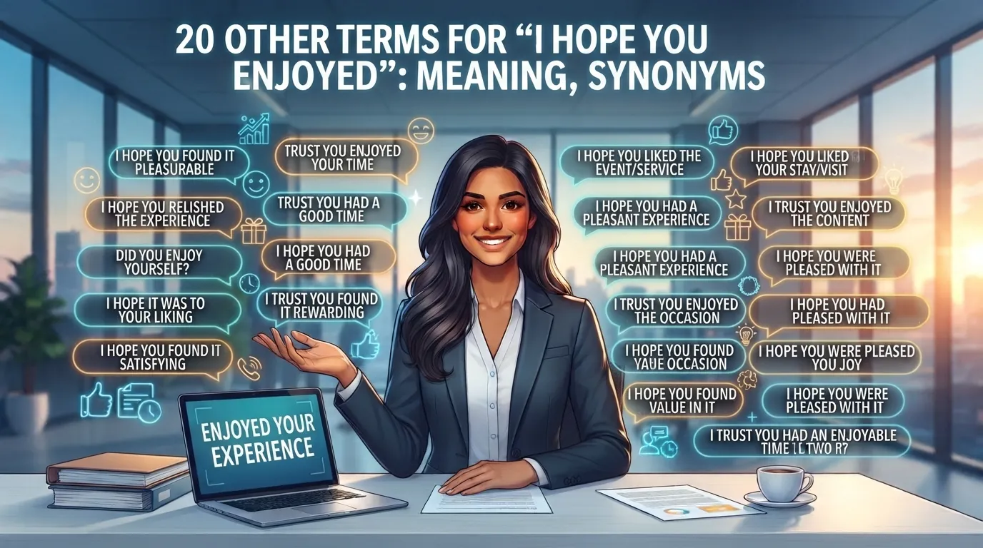 Other Terms for “I Hope You Enjoyed”: Meaning, Synonyms