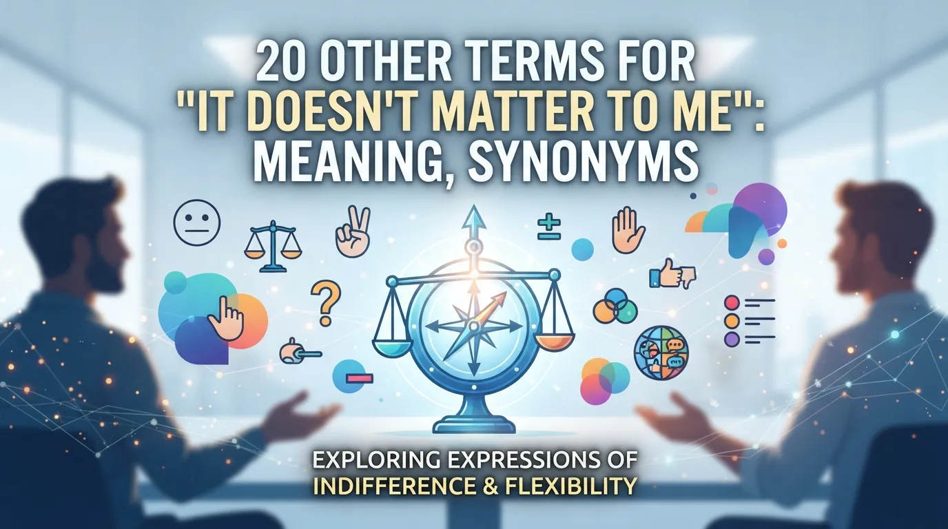 Other Terms for “It Doesn’t Matter to Me”: Meaning, Synonyms