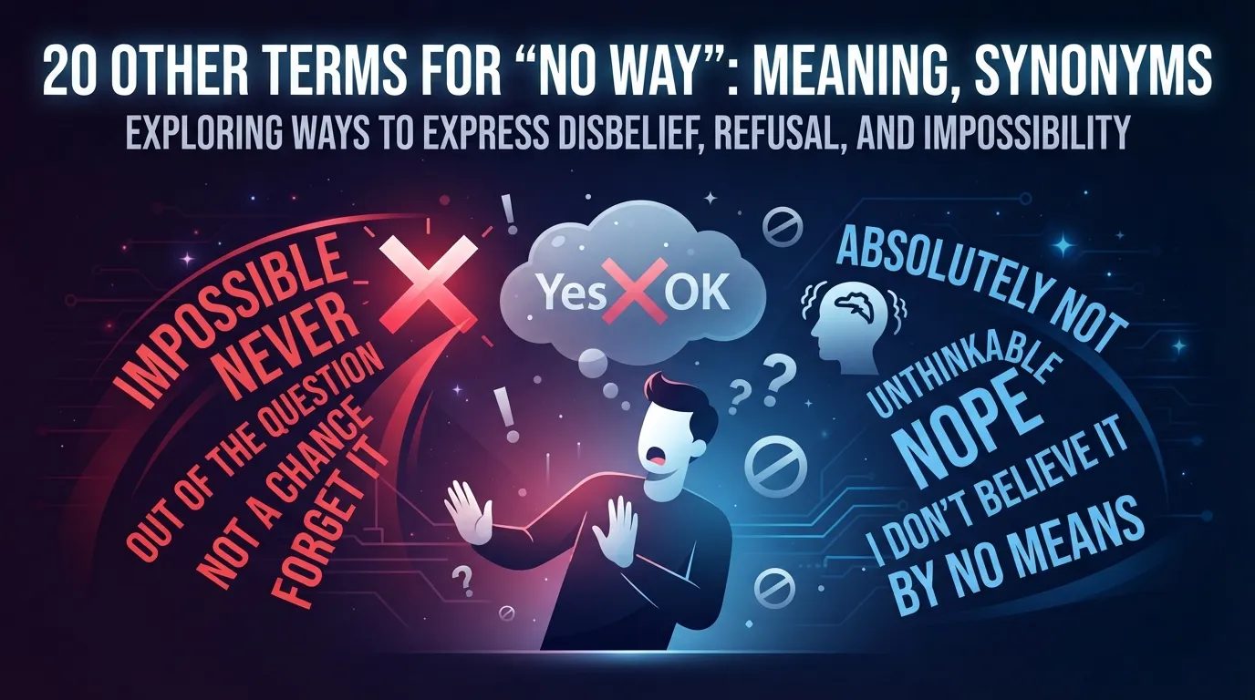Other Terms for “No Way”: Meaning, Synonyms