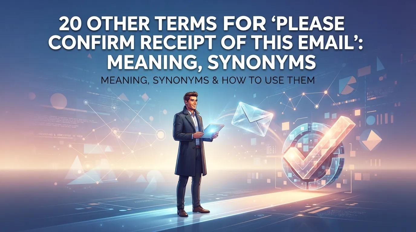 Other Terms for “Please Confirm Receipt of This Email”: Meaning, Synonyms