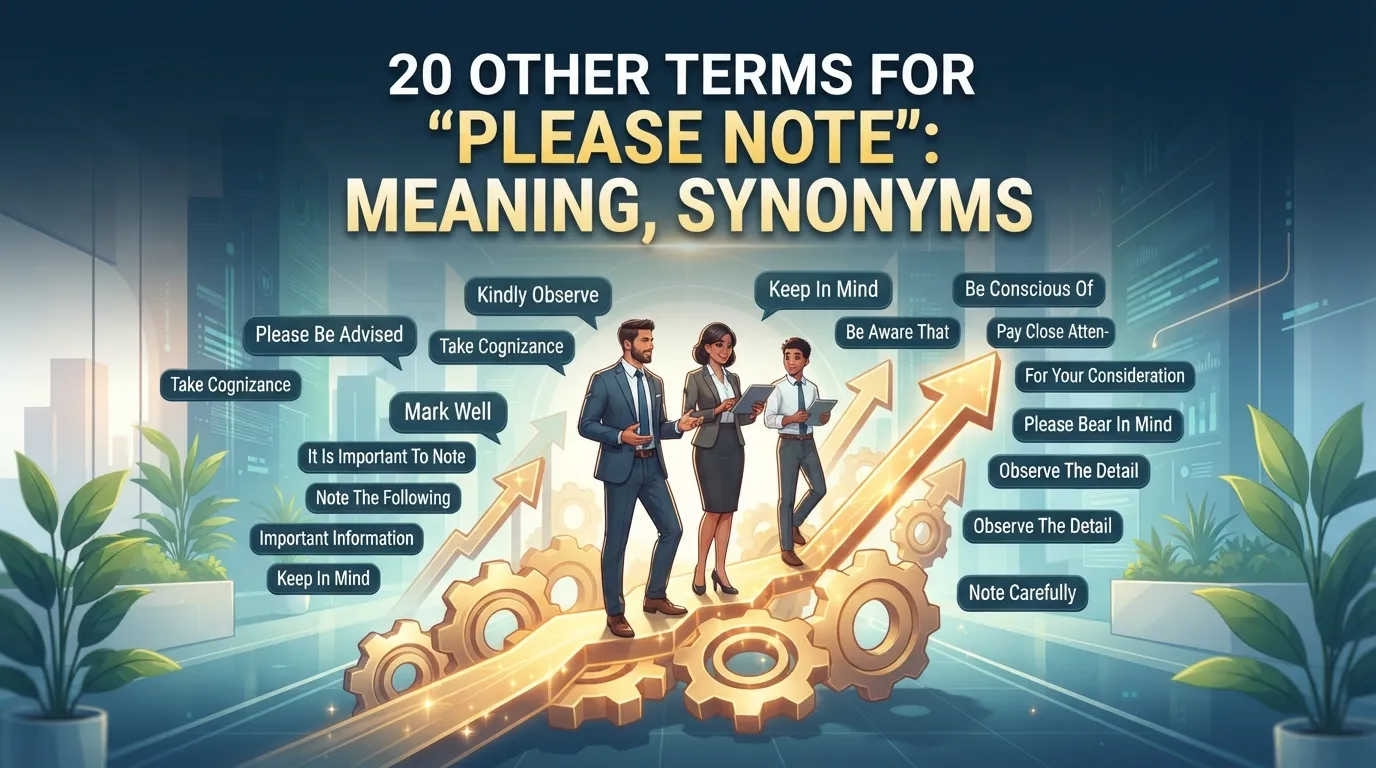 Other Terms For “Please Note”: Meaning, Synonyms