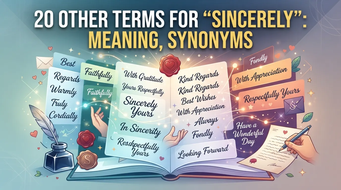 Other Terms For “Sincerely”: Meaning, Synonyms