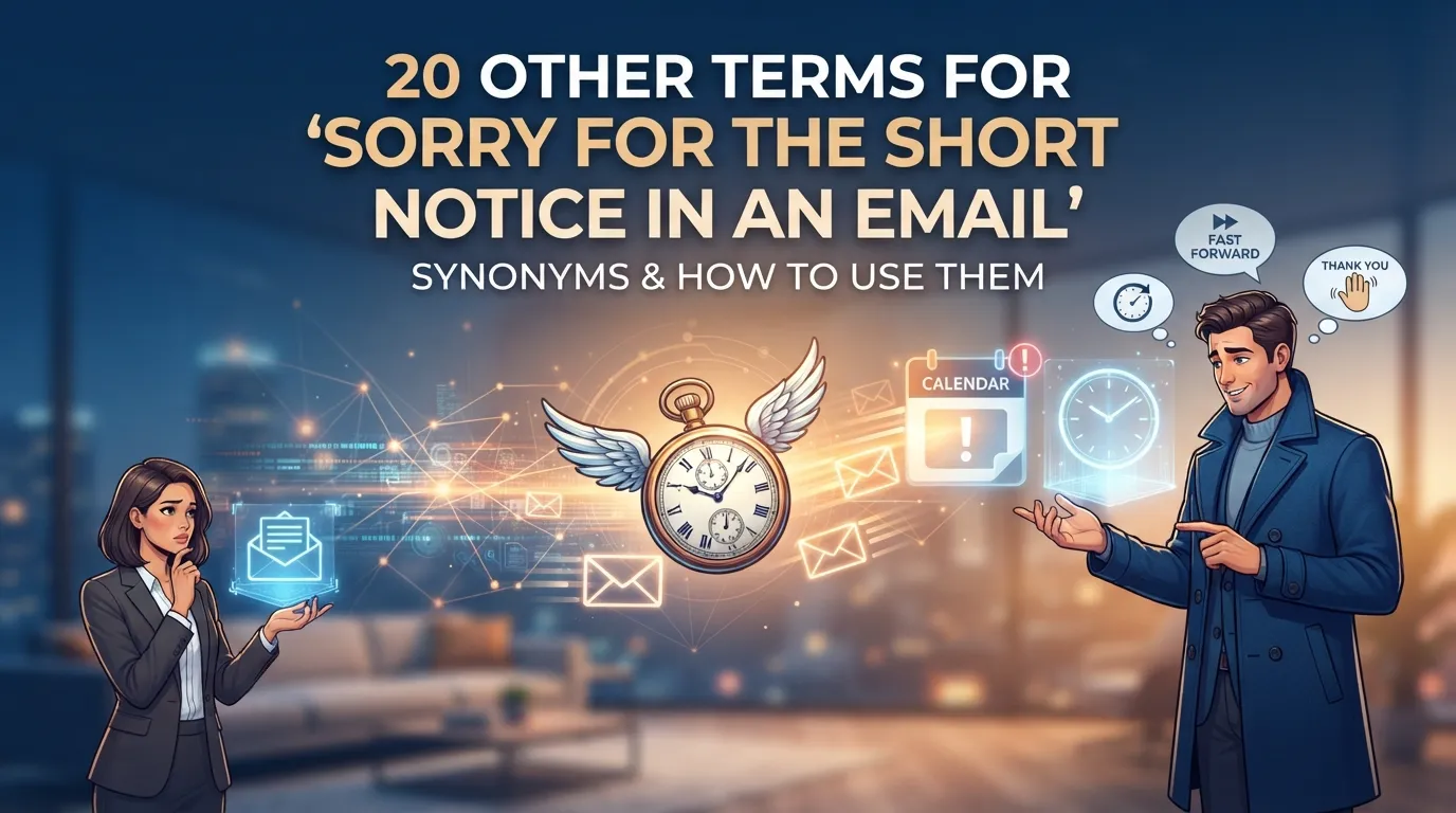 Other Terms for “Sorry for the Short Notice in an Email”: Synonyms