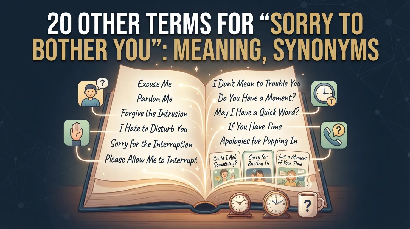 Other Terms for “Sorry to Bother You”: Meaning, Synonyms