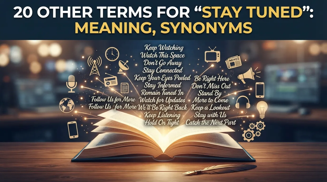 Other Terms for “Stay Tuned”: Meaning, Synonyms