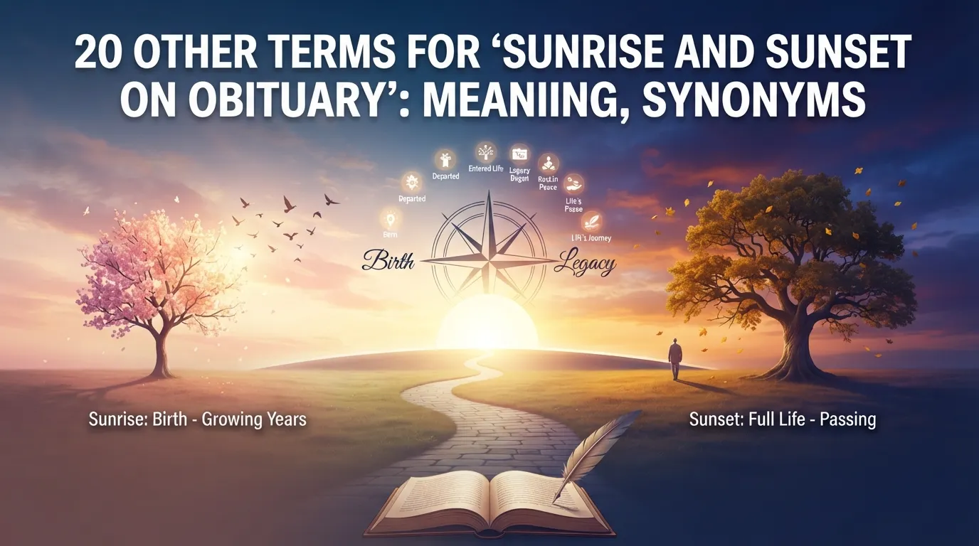 Other Terms For “Sunrise and Sunset on Obituary”: Meaning, Synonyms