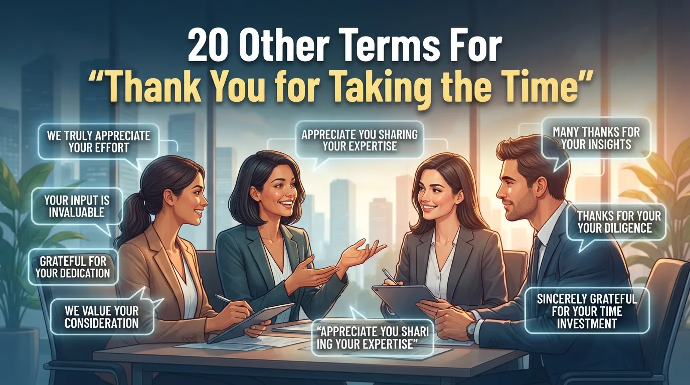 Other Terms For “Thank You for Taking the Time”: Synonyms