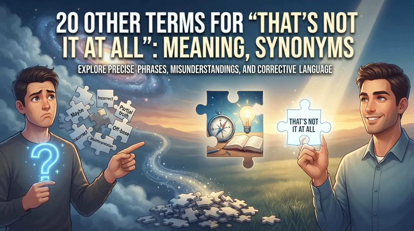 Other Terms For “That’s Not It At All”: Meaning, Synonyms