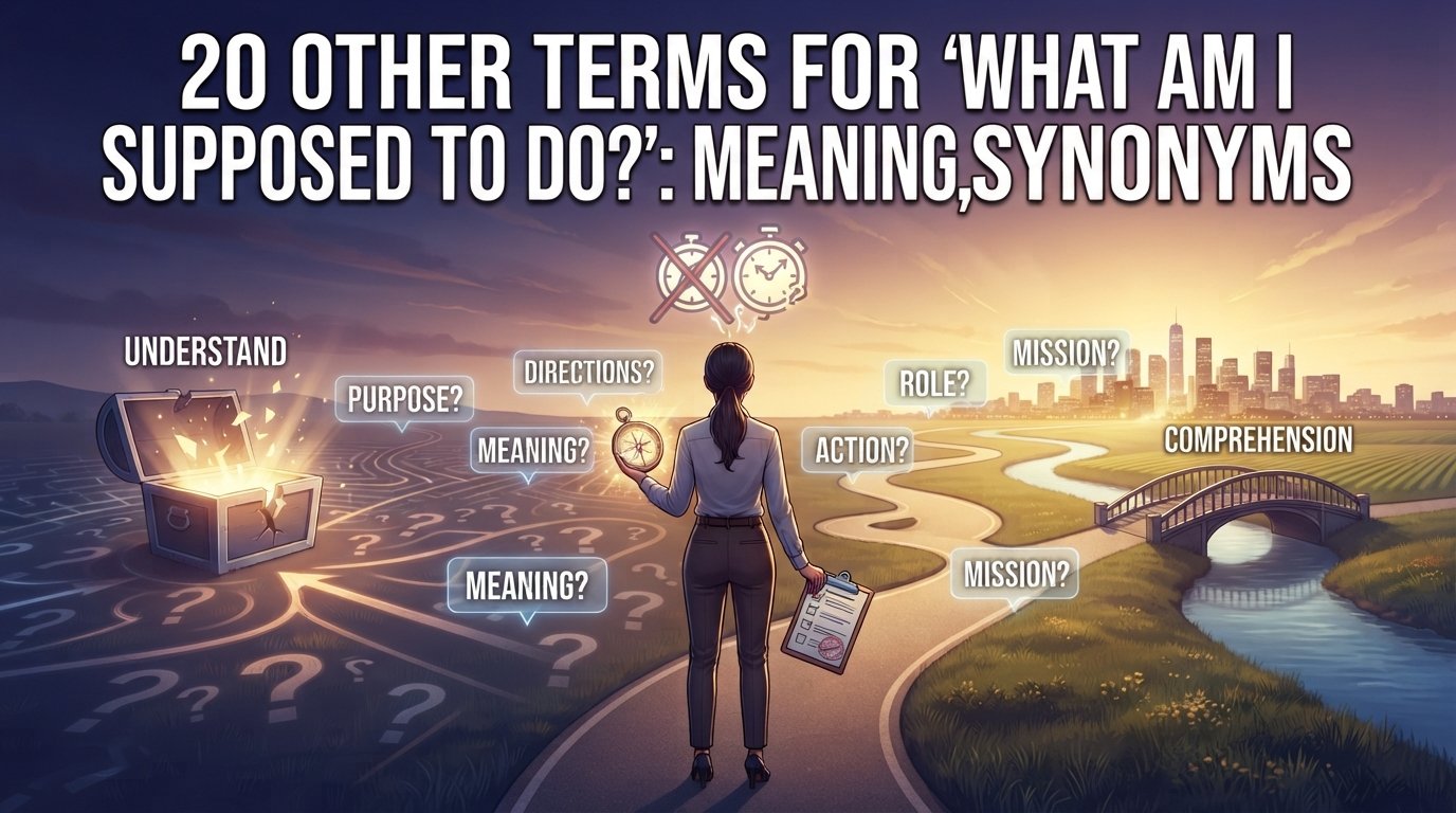 Other Terms for “What Am I Supposed To Do?”: Meaning, Synonyms