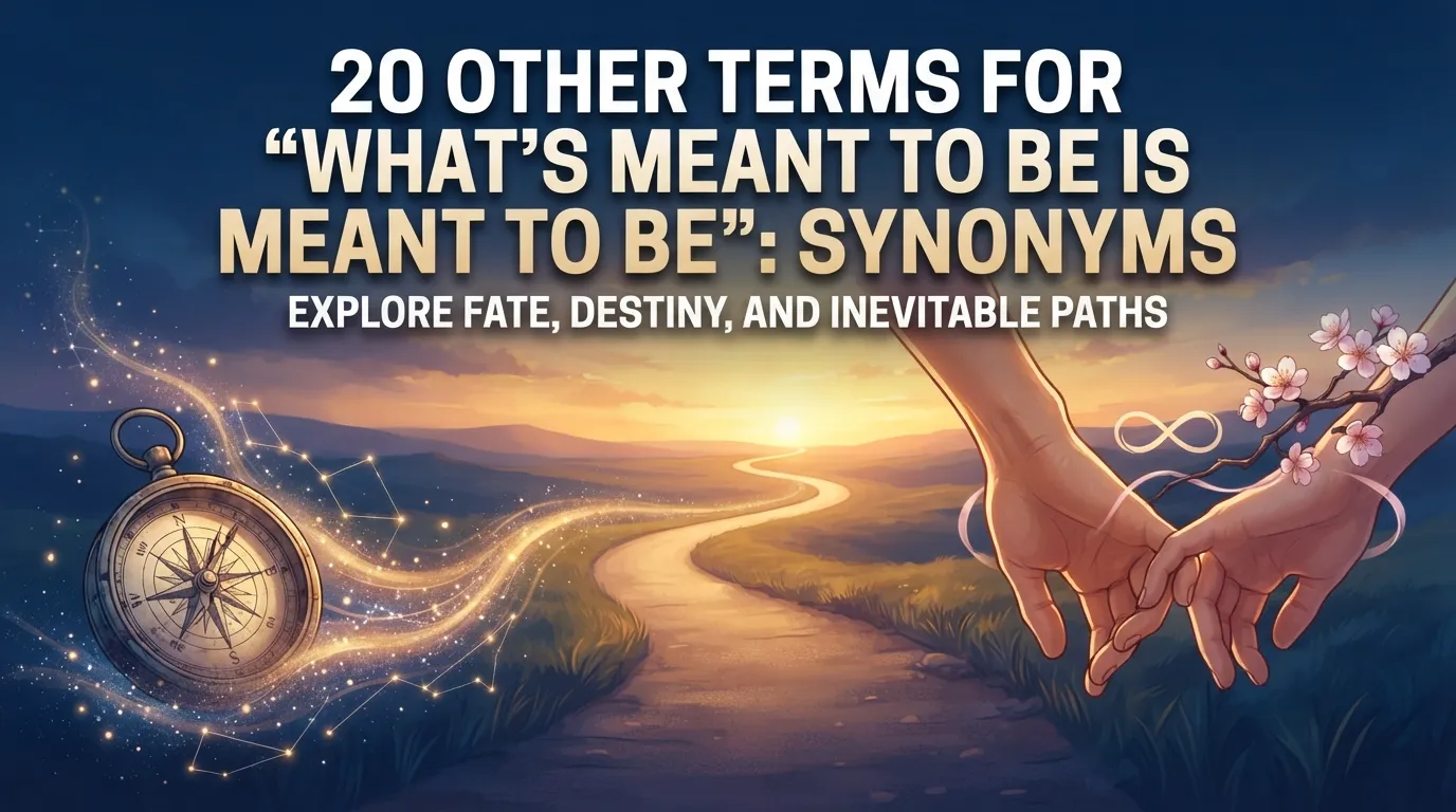 Other Terms For “What's Meant to Be is Meant to Be”: Synonyms