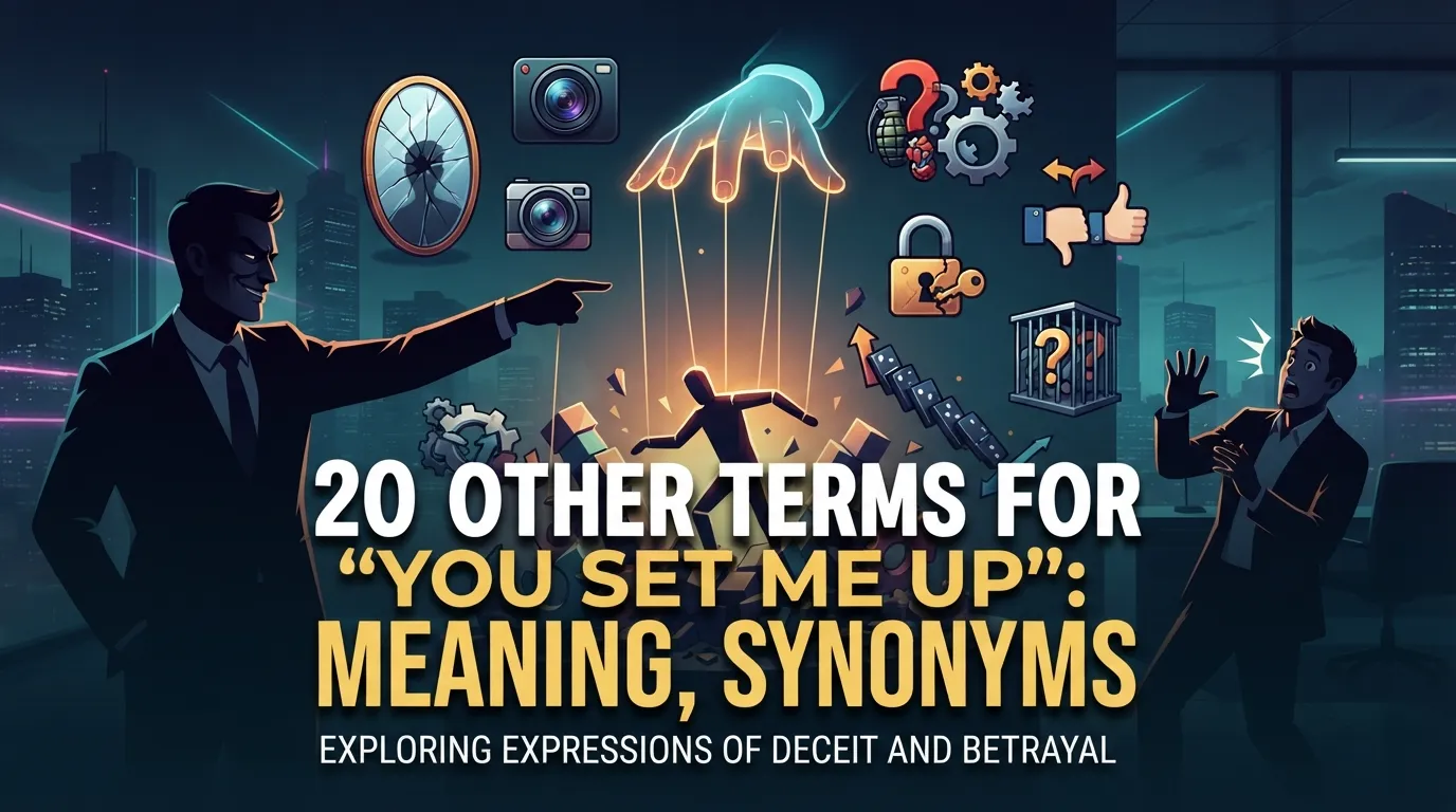 Other Terms For “You Set Me Up”: Meaning, Synonyms