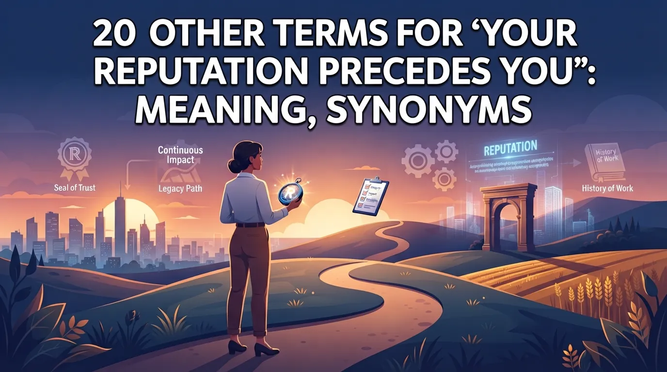Other Terms for “Your Reputation Precedes You”: Meaning, Synonyms