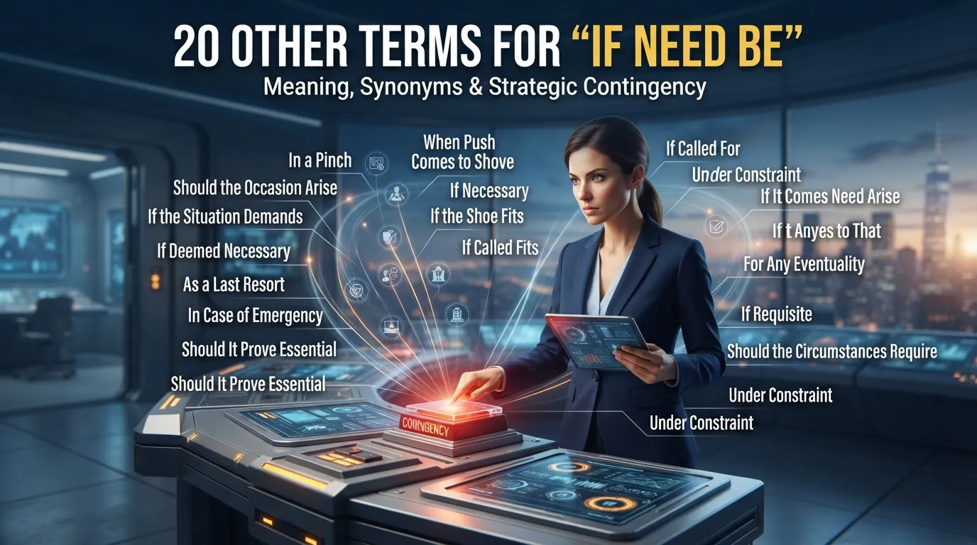 Other Terms for “If Need Be”: Meaning, Synonyms
